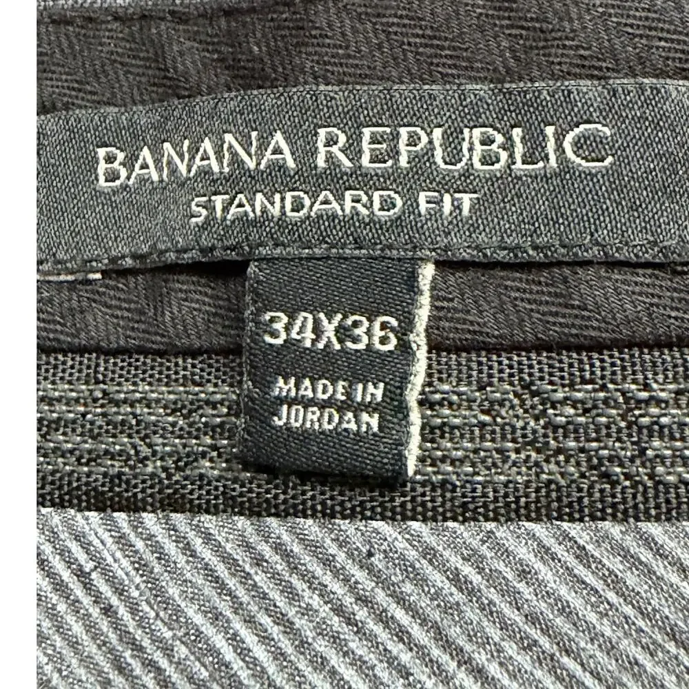 Men's Banana Republic Gray Standard Fit Dress Pants 34 x 36
